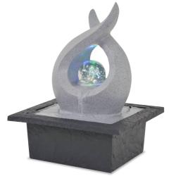 Fontaine d'int&eacute;rieur avec lampe LED Polyr&eacute;sine
