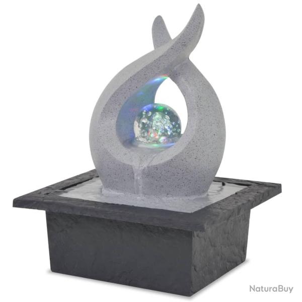 Fontaine d'int�rieur avec lampe LED Polyr�sine