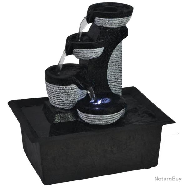 Fontaine d'int�rieur avec lampe LED Polyr�sine