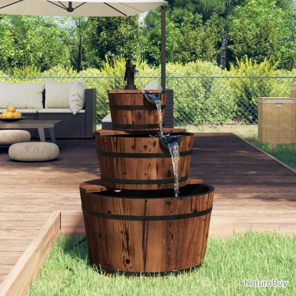 Fontaine � eau avec pompe 60x60x94 cm Bois de sapin massif