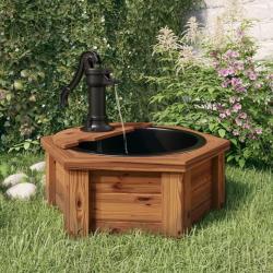 Fontaine &agrave; eau avec pompe 57x57x53 cm Bois de sapin massif alsavelo