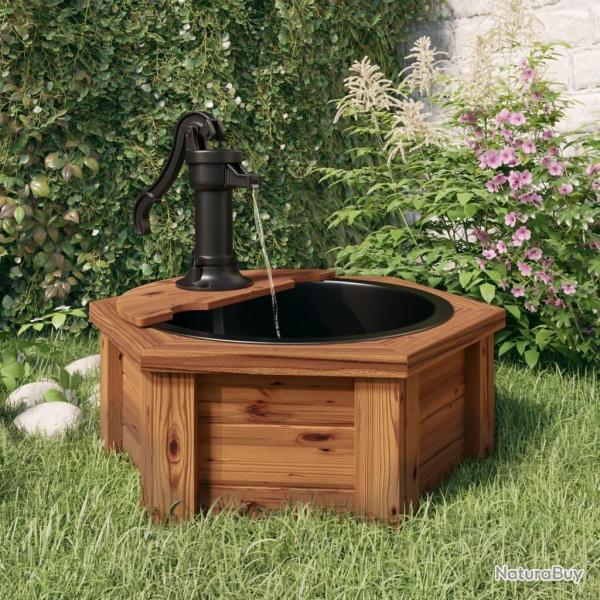 Fontaine � eau avec pompe 57x57x53 cm Bois de sapin massif
