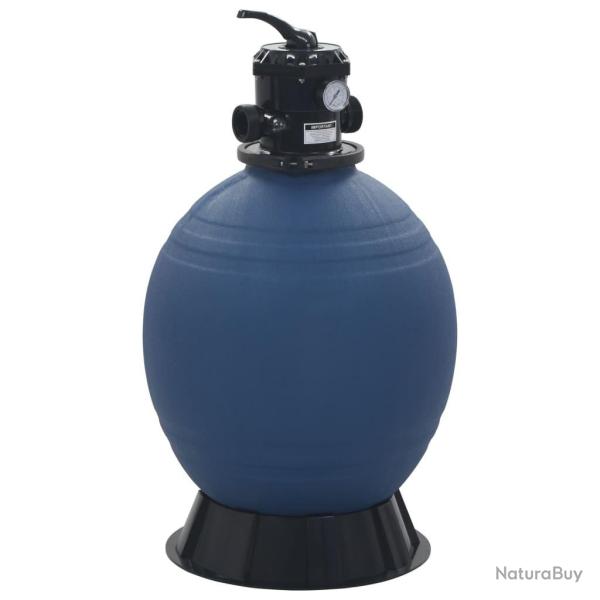 Filtre  sable pour piscine avec vanne 6 positions Bleu 560 mm alsavelo