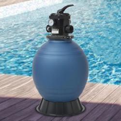 Filtre &agrave; sable pour piscine avec vanne 6 positions Bleu 460 mm