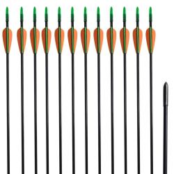 Fl&egrave;che d'arc recourb&eacute; 12 pcs 30" 0,6 cm fibre de verre