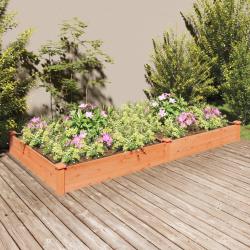 Lit sur&eacute;lev&eacute; de jardin doublure 240x120x25 cm bois massif sapin