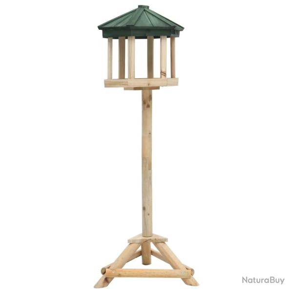 Mangeoire � oiseaux sur pied Bois de sapin 33x110 cm alsavelo