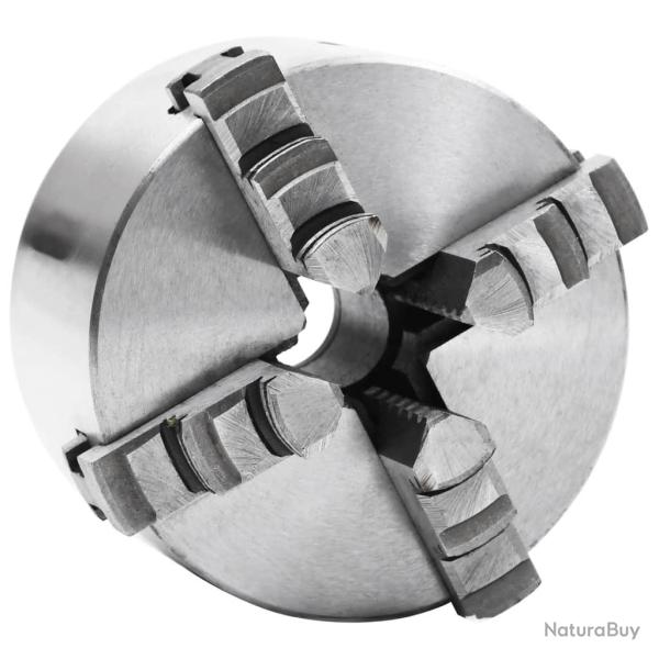Mandrin de tour auto-centrant � 4 m�choires 100 mm Acier