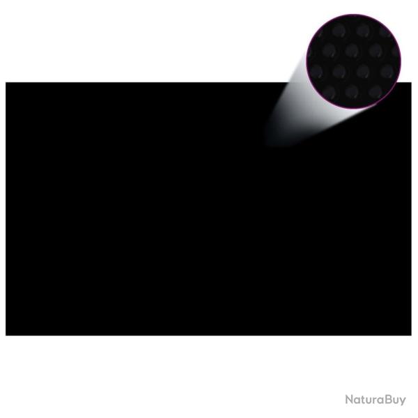 Film solaire de piscine PE rectangulaire flottant 8x5 m Noir