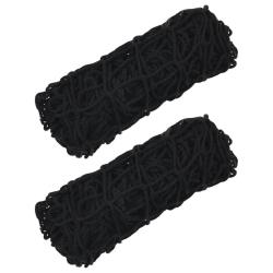 Filets &agrave; foin 2 pcs carr&eacute; noir 75x75 cm PP