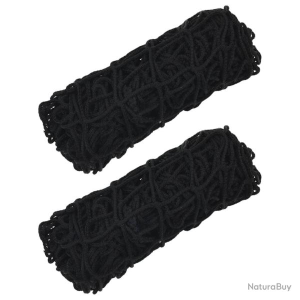 Filets � foin 2 pcs carr� noir 75x75 cm PP