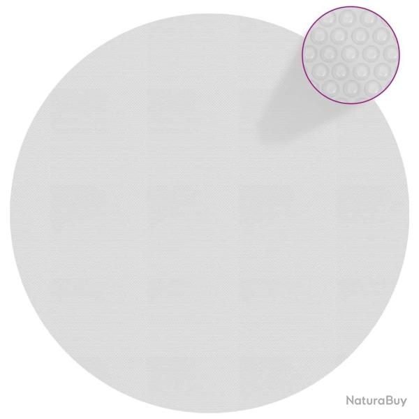 Film solaire de piscine flottant PE 455 cm Gris alsavelo