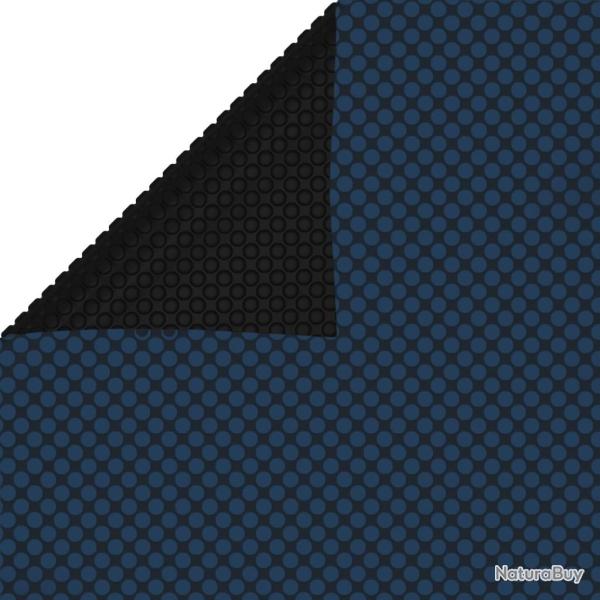 Film solaire de piscine flottant PE 488x244 cm Noir et bleu