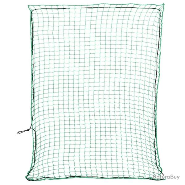 Filet pour remorque avec corde �lastique vert 3x2,5 m PP