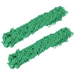 Filets &agrave; foin 2 pcs rectangulaire vert 90x60 cm PP
