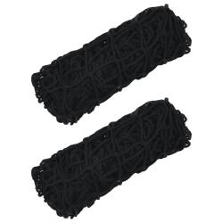 Filets &agrave; foin 2 pcs rectangulaire noir 100x90 cm PP