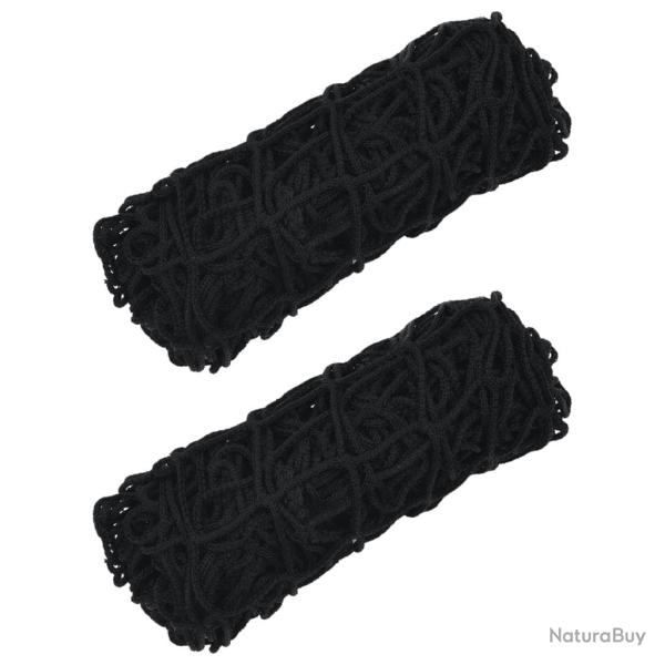 Filets � foin 2 pcs rectangulaire noir 100x90 cm PP