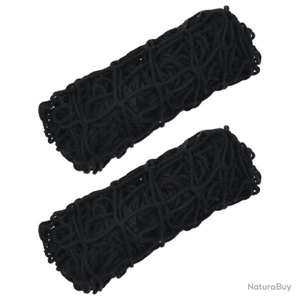 Filets � foin 2 pcs rectangulaire noir 75x50 cm PP