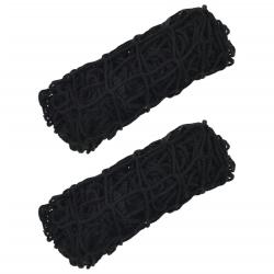 Filets &agrave; foin 2 pcs rectangulaire noir 90x60 cm PP