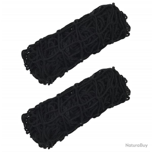 Filets � foin 2 pcs rectangulaire noir 90x60 cm PP