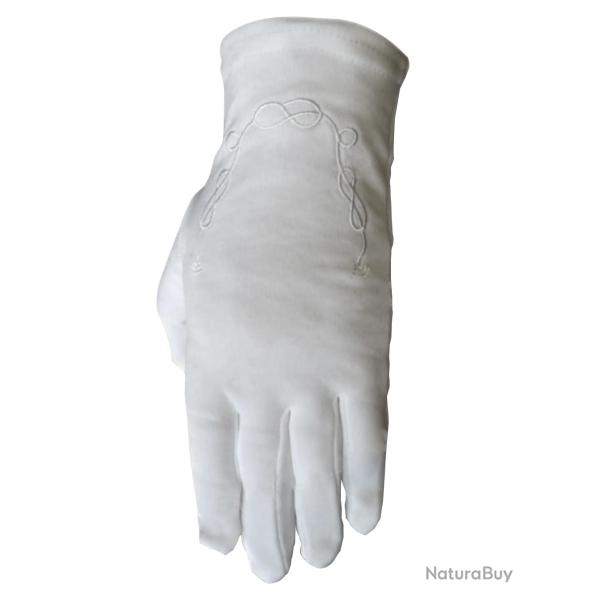 Gant blanc ma�onnique � Lac d'amour � Blanc - Taille S