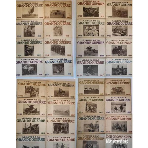 ALBUM DE LA GRANDE GUERRE de 1 � 45 s�rie compl�te  DER GROSSE KRIEG IN BILDERN