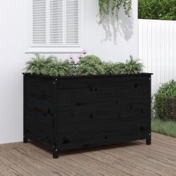 Lit sur&eacute;lev&eacute; de jardin noir 119,5x82,5x78 cm bois de pin massif