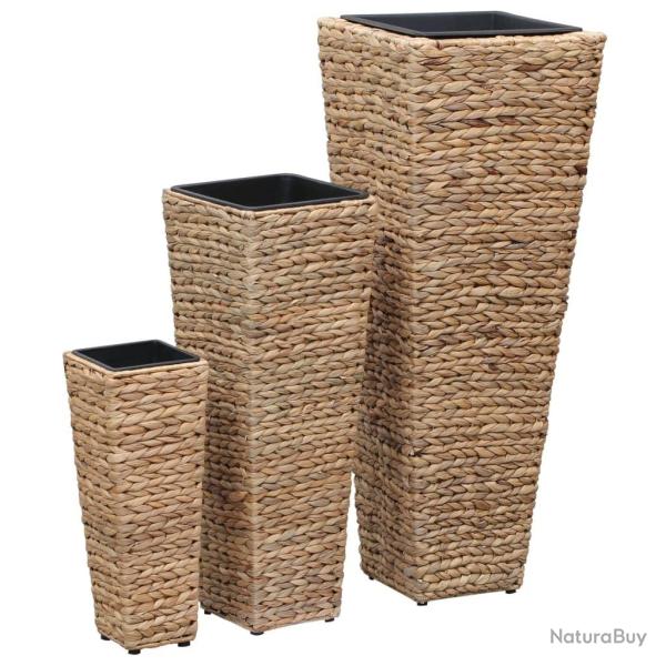 Lits sur�lev�s 3 pcs Jacinthe d'eau Marron