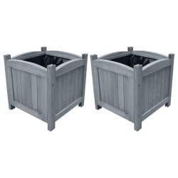Lits sur&eacute;lev&eacute;s de jardin 2 pcs 30x30x30 cm Bois de sapin massif