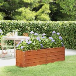 Lit sur&eacute;lev&eacute; de jardin rouill&eacute; 160x40x45 cm acier corten