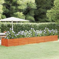 Lit sur&eacute;lev&eacute; de jardin rouill&eacute; 480x80x45 cm acier corten