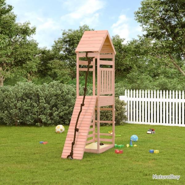 Maisonnette de jeu avec mur d'escalade bois massif Douglas alsavelo