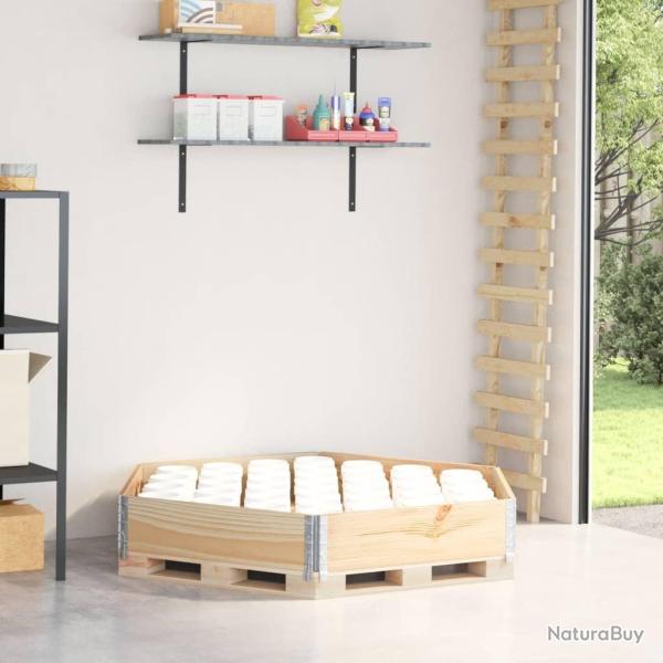 Lit sur�lev� hexagonale 160x160 cm bois de pin massif