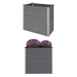 Lit sur&eacute;lev&eacute; de jardin WPC 100x50x91 cm Gris