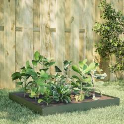 Lit sur&eacute;lev&eacute; de jardin vert olive 100x100x18,5 cm acier