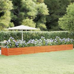 Lit sur&eacute;lev&eacute; de jardin rouill&eacute; 600x80x45 cm acier corten
