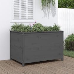 Lit sur&eacute;lev&eacute; de jardin gris 119,5x82,5x78 cm bois de pin massif