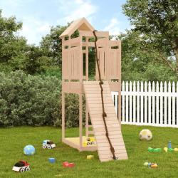 Maisonnette de jeu avec mur d'escalade bois massif de pin