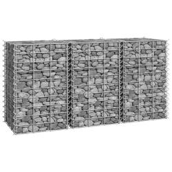 Lits sur&eacute;lev&eacute;s en gabion 3 pcs 30x30x50 cm Fer
