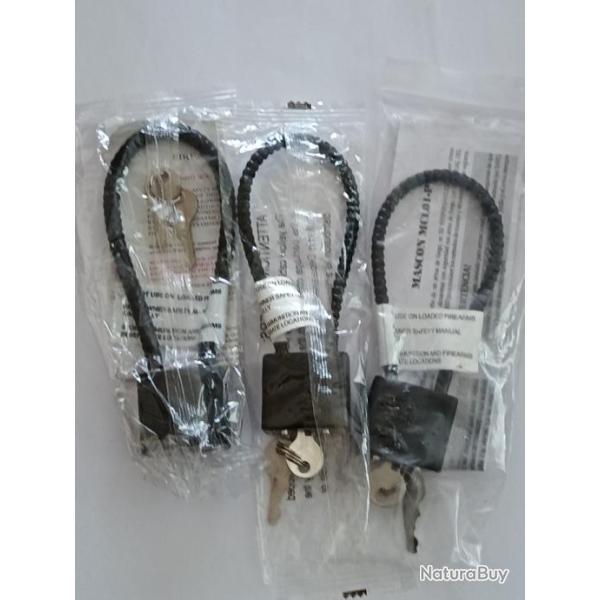 LOT DE 3 VERROUS DE PONTET NOIRES