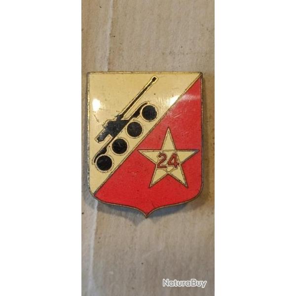 Insigne Cavalerie Algrie - 24 Rgiment de spahis marocains Drago Paris TLE type 1 EBR  (1247)