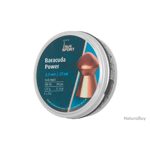 Plombs H&N BARACUDA POWER 5.5mm par 200