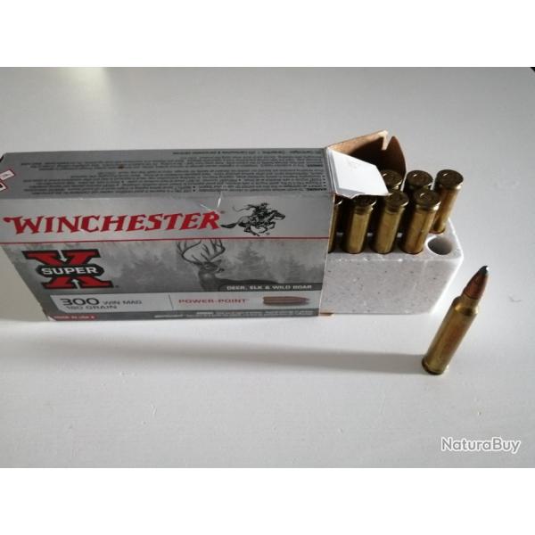 Bo�tes de 20 balles calibre 300WM  Winchester Power Point 180 grs