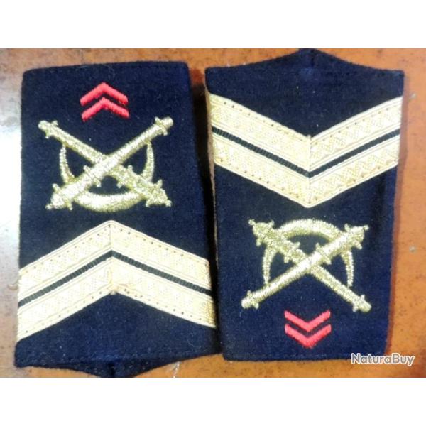 Patch Paire fourreaux �paulettes Sergent Artillerie Etranger 54� pour collection Ne pas porter