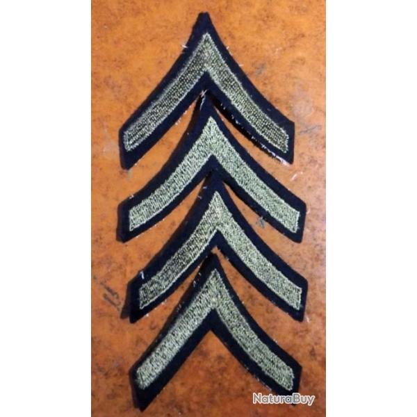 USA Lot 4 authentiques patchs Grade E2 " PRIVATE " �poque Cor�e pour collection Ne pas porter