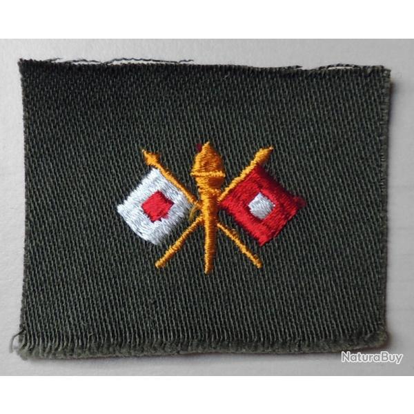 USA authentique collar patch Signal Corps / olive drab - ann�es 40/60 pour collection Ne pas porter