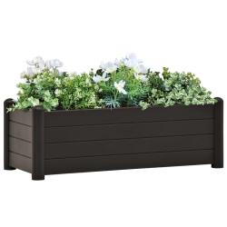 Lit sur&eacute;lev&eacute; de jardin PP Anthracite 100x43x35 cm alsavelo