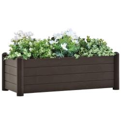 Lit sur&eacute;lev&eacute; de jardin PP Moka 100x43x35 cm alsavelo