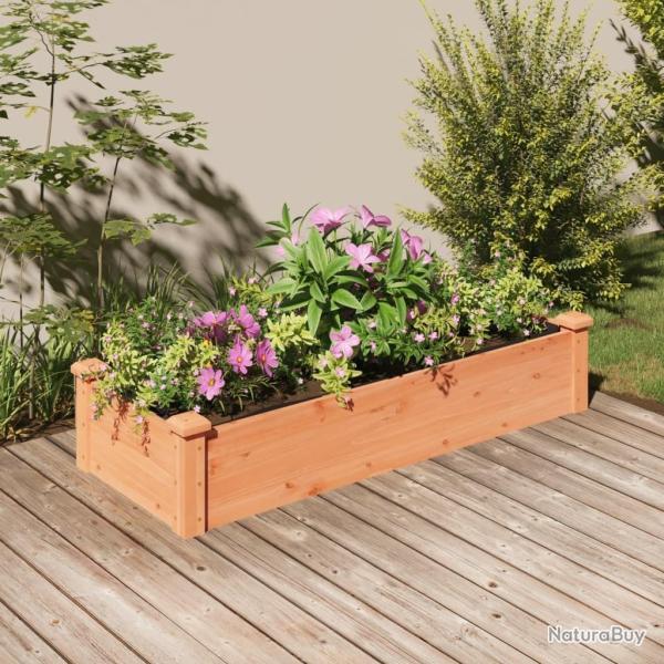 Lit surlev de jardin doublure 120x45x25 cm bois massif sapin alsavelo