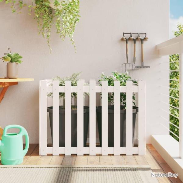 Lit sur�lev� de jardin design de cl�ture 100x50x70cm pin massif